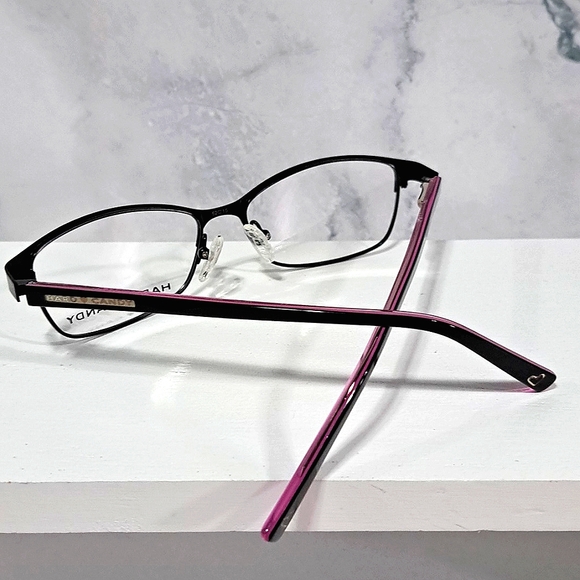 NEW Hard Candy Women Eyeglass Frame Full Rim,black/pink metal 52-15-140, Rx'able - Picture 3 of 6